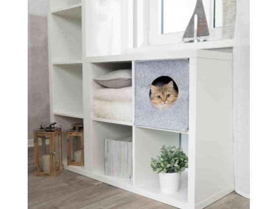 Trixie Anton cuddly cave for shelf, 33 × 33 × 37 cm, grå