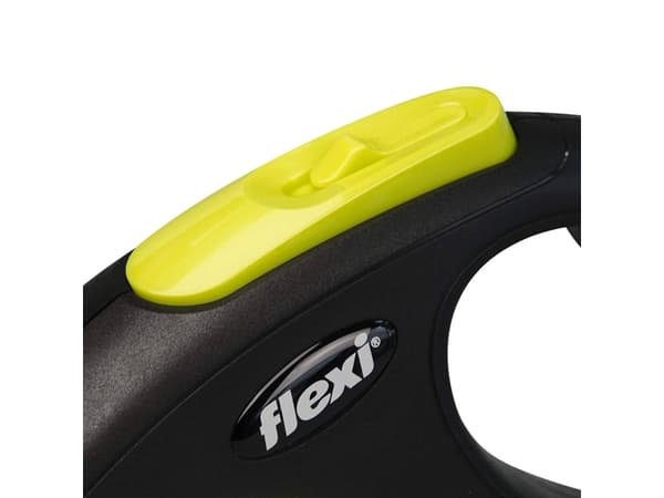 flexi New NEON bånd M, 5M, 25KG, black/neon gul