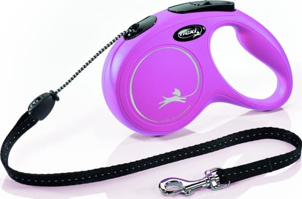 Flexi New CLASSIC, Koira, Sisäänvedettävä hihna, Vaaleanpunainen, Johto, 20 kg, 5 m