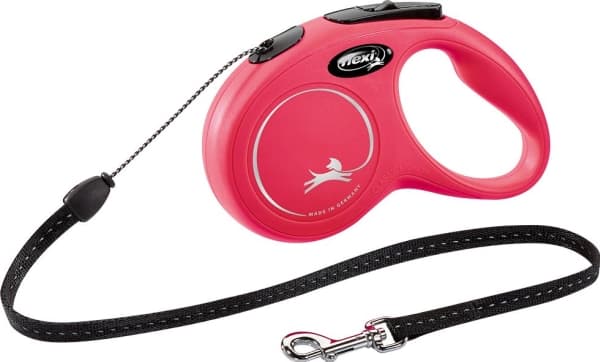 flexi New Classic snor S, 5M, 12KG, rød