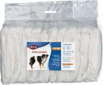 Trixie Blöjor för hanhundar, L-XL: 60-80 cm, 12 st