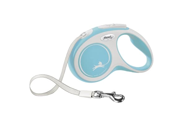 Flexi New Comfort, Hund, Tilbaketrekkelig, Blå, Hvit, Teip, 15 kg, S