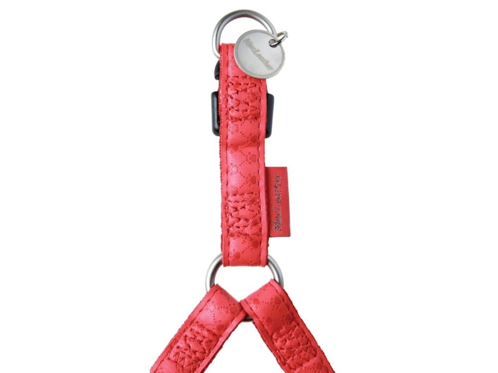 Zolux Adjustable Harness Mac Leather 25 mm - red