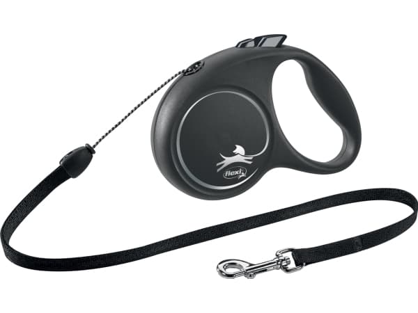 flexi Black Design S snor 5 m, 12 kg, sort