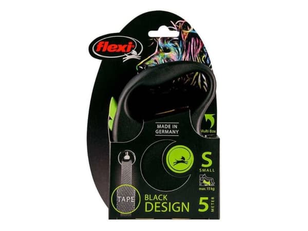 flexi Black Design S bånd 5 m, 15 kg, grøn