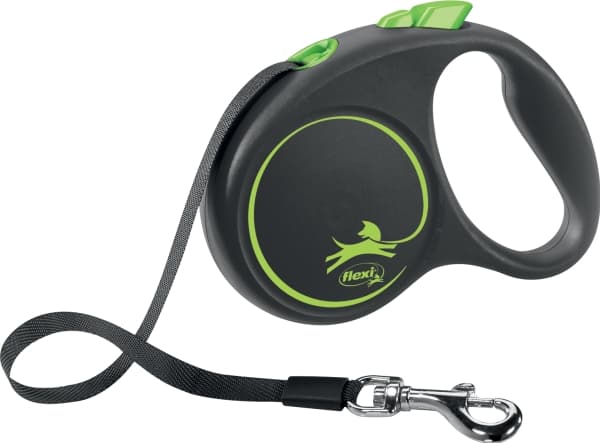 flexi Black Design S bånd 5 m, 15 kg, grøn