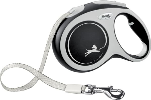 Flexi New Comfort L Tape 5 m, Hund, Tilbaketrekkelig, Svart, Teip, 50 kg, Monoton