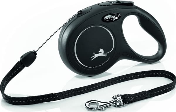 flexi New Classic snor S, 8M, 12KG, sort