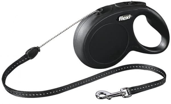 flexi New Classic snor S, 8M, 12KG, sort