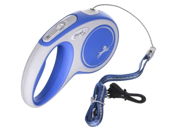 Flexi New Comfort S Cord 5 m, Hund, Tilbaketrekkelig, Blå, Ledning, 12 kg, Monokromatisk