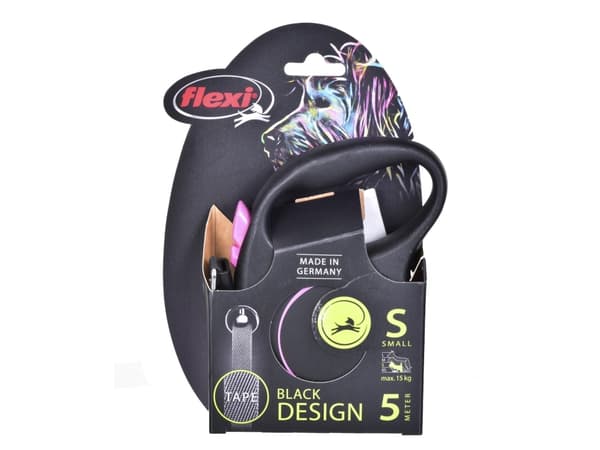 Flexi Black Design S 5 m Fleksibel hundesnor Fleksibel hundesnor