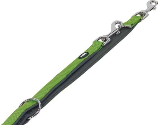 Nobby 80529-39, Hund, Dobbel styring, Grønn, Grå, Ledning, Nylon, M-L