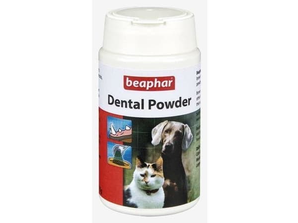 Beaphar Dental Powder, Tilsetningsstoff for oral pleie til kjæledyr, Katt (dyr)/hund, Pulver, Plastpotte, 75 g