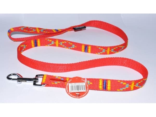 Dino Leash jacquard tape 1.5 x 130 cm - Red