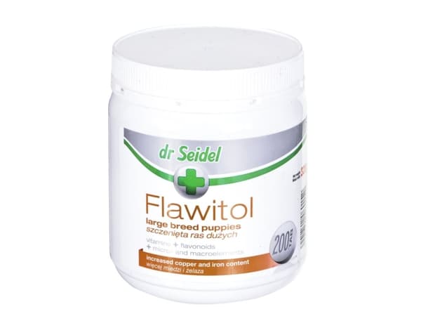 Dr. Seidel Flawitol suurten rotujen pennuille 200 tablettia.