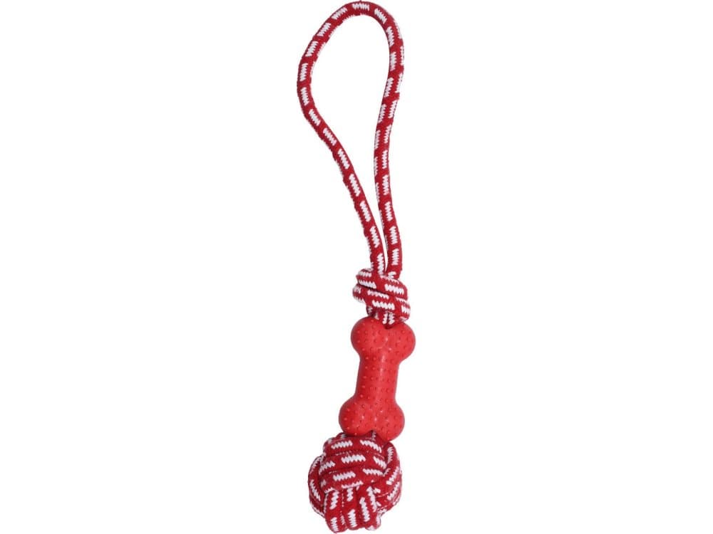 AQUA NOVA PETNOVA SKIN ON A RED 40CM RED, FLAVOR MIETA TPR-ROPEDUMBBELL-RE 3221