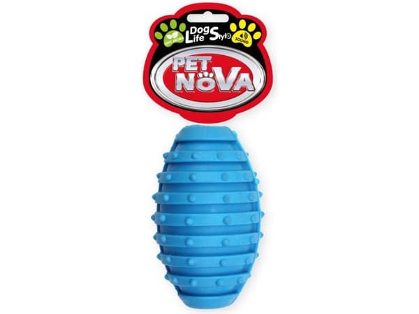 PET NOVA TPR Rugbyball Blue 10cm