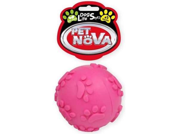 PET NOVA TPR Soundball Pink 6cm