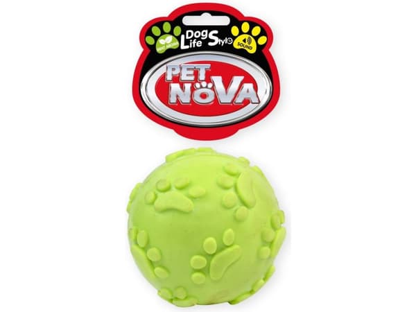 PET NOVA TPR Soundball Yellow 6cm