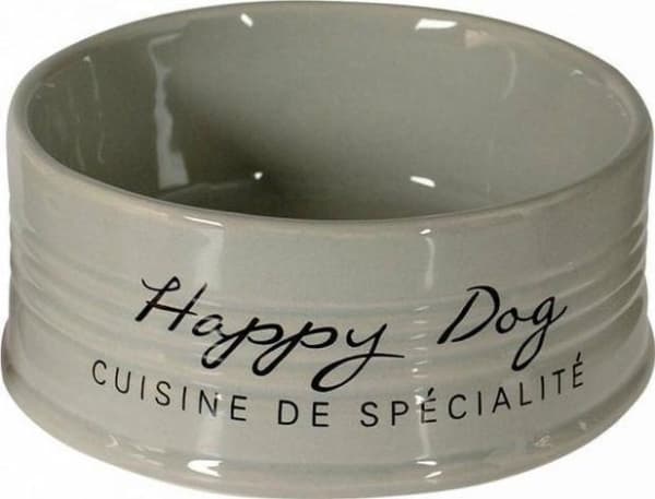Duvo+ DUVO+ HUNDESkål "HAPPY DOG" GRÅ 10,5cm 300ml 11715