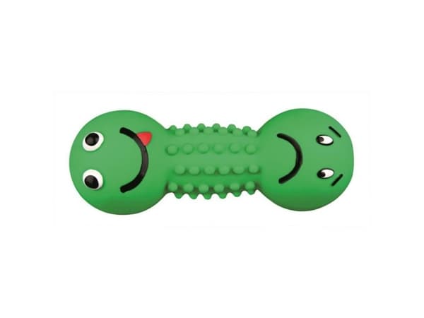 Trixie Smiley dumbbell, latex, 19 cm, ass. farver
