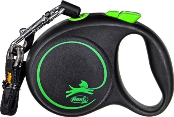 flexi Black Design XS-koppel 3 m, 8 kg, grönt