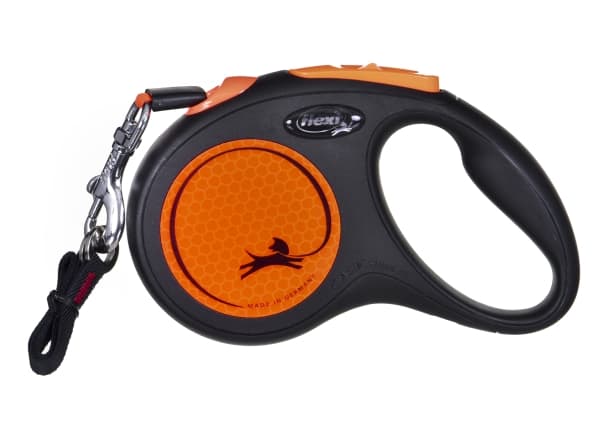 flexi New NEON bånd S, 5M, 15KG, black/neon orange