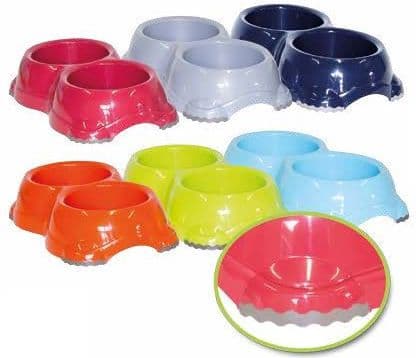 Yarro International MODERN DOBBEL SMARTY BOWL 2x330 ml PÅ SØLVGUMMIFØT