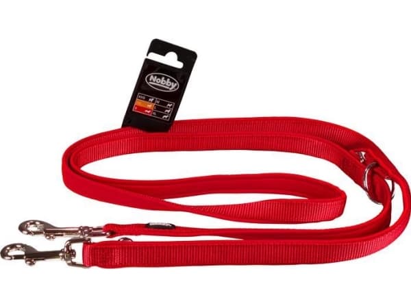 Nobby Classic Preno Justerbar Leash M-L rød 200cm 20-25mm