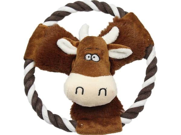 Aqua Nova PETNOVA KY PÅ TA PUSH SQUEAKER 20CM PLU-ROPECOW 4138