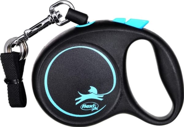 Flexi FLEXI sisäänvedettävä hihna Black Design XS, 3 m köysi, sininen väri