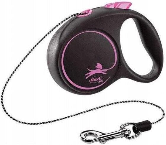 Flexi Automatic koppel Black Design XS-sladd, 3 m, rosa
