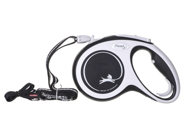 Flexi New Comfort M Cord 5 m, Hund, Utdragbart koppel, Svart, Sladd, 20 kg, Monokromatiskt