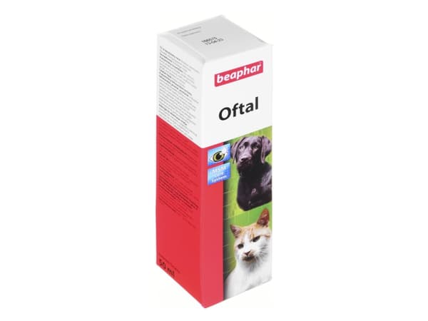 Beaphar Oftal, Katt (djur) och hund, Droppar, 50 ml, 1 styck, Låda