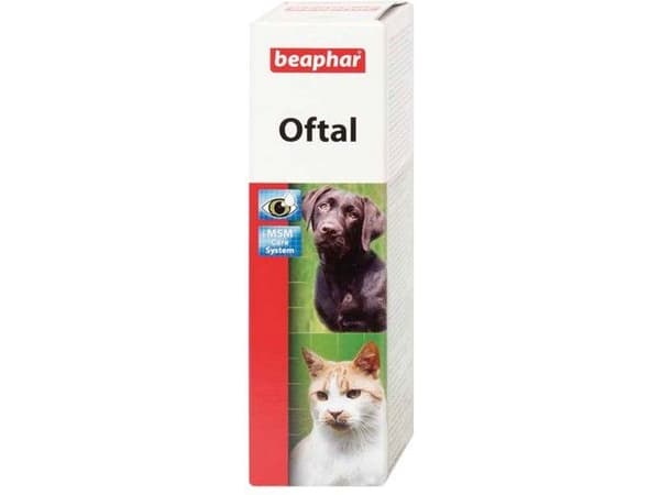 Beaphar Oftal, Katt (djur) och hund, Droppar, 50 ml, 1 styck, Låda