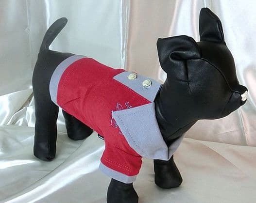 DoggyDolly Poloskjorte, blå, XL 33-35cm/51-53cm