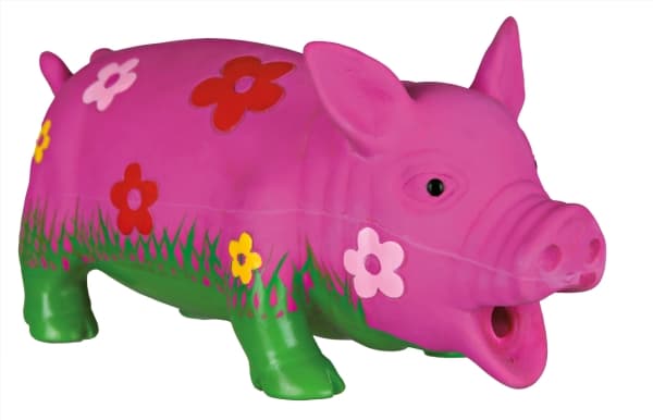 Trixie Gris med blomst, naturlig lyd, 20 cm