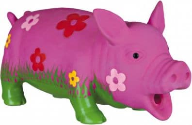 Trixie Gris med blomst, naturlig lyd, 20 cm