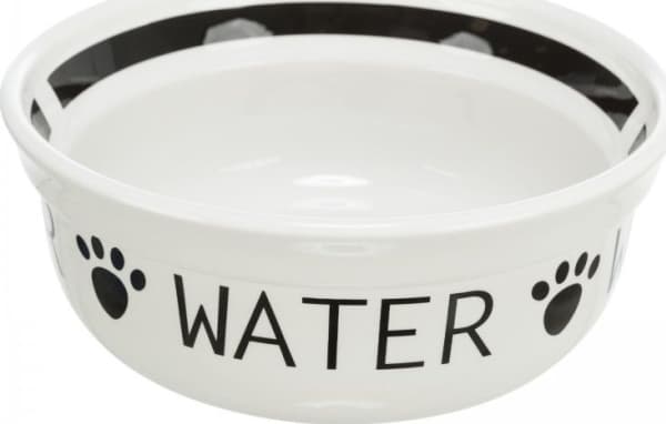 Trixie Keramik skål m. tekst "Water", ø 20 cm, til # 24642