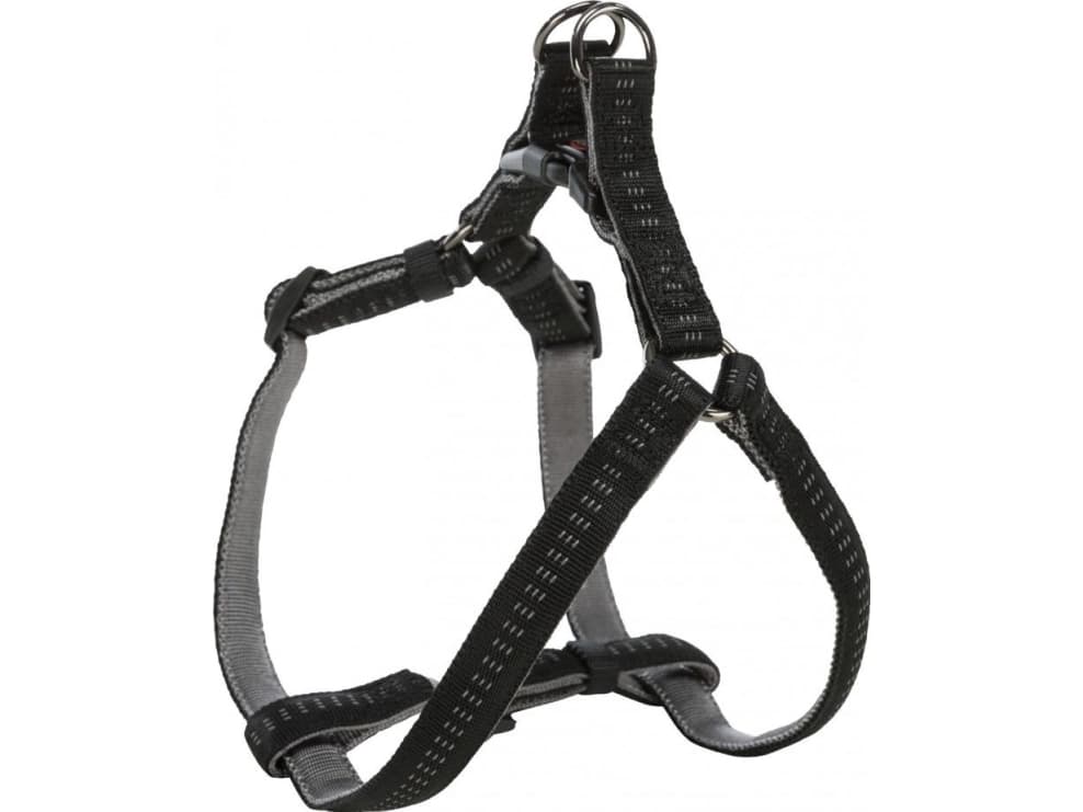 Trixie Softline Elegance dog harness, black/graphite, L: 65-80 cm/25 mm