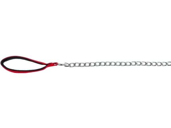 Trixie Chain leash with nylon loop - Red 2 mm