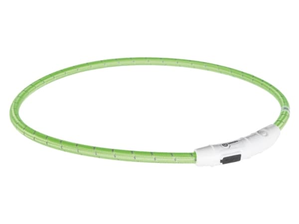 Trixie Flash lysring USB, L–XL: 65 cm/ø 7 mm, grøn