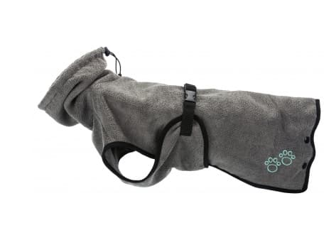 Trixie Badekåbe til hund, frotté, XL: 75 cm, grå