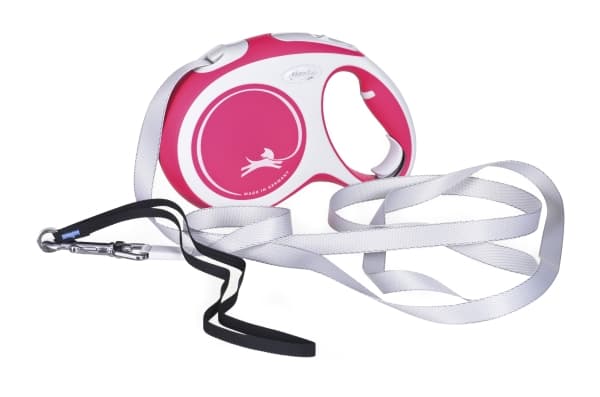 Flexi New Comfort L Tape 5 m, Hund, Tilbaketrekkelig, Rød, Teip, 60 kg, Monokromatisk