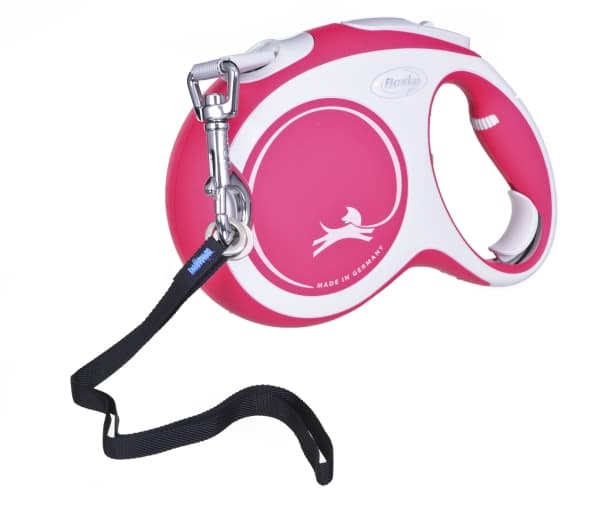 Flexi New Comfort L Tape 5 m, Hund, Tilbaketrekkelig, Rød, Teip, 60 kg, Monokromatisk