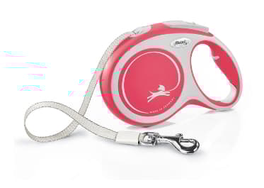 Flexi New Comfort L Tape 5 m, Hund, Utdragbart koppel, Röd, Band, 60 kg, Monokromatiskt