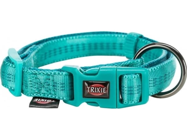 Trixie Softline Elegance dog collar, sea blue/petrol, S - M: 30-45 cm/15 mm