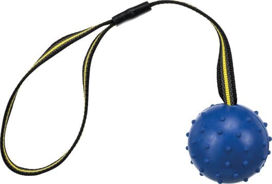 Trixie Sporting ball on strap, ø 6 cm/35 cm, ass. farver