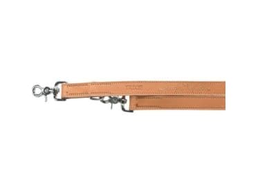 Trixie Rustic fedtg.læder justerbar line heartbeat,M–L:2m/20mm,bru
