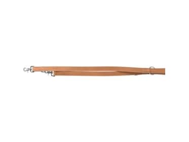 Trixie Rustic fedtg.læder justerbar line heartbeat,M–L:2m/20mm,bru